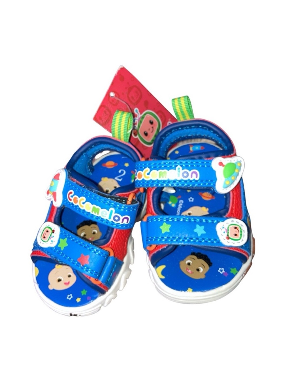 Cocomelon Kids' Vibrant Blue and Red Sandals